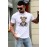 White Misfit Teddy Print Men's Graphic Tee