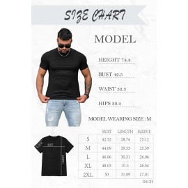 Black Letter Cross Graphic Print Muscle Fit Men's T Shirt
