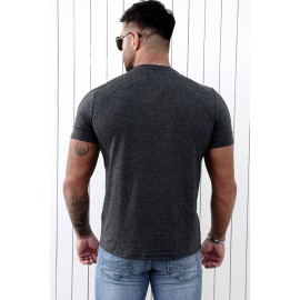 Gray GRANDDAUGHTER Letter Print Muscle Fit Men's T Shirt