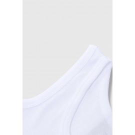 White COWBOY Western Steer Head Print Men's Tank Top