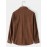 Mens Corduroy Solid Color Button Casual Long Sleeve Shirts With Pocket